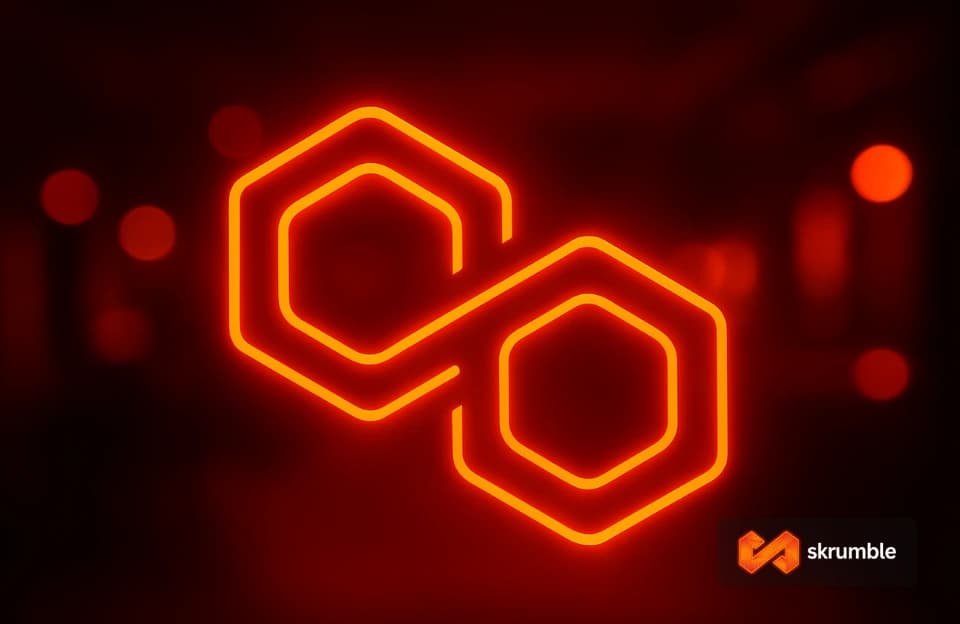 Polygon logo over an Ethereum scaling network and a rising chart, illustrating what Polygon is in 2026