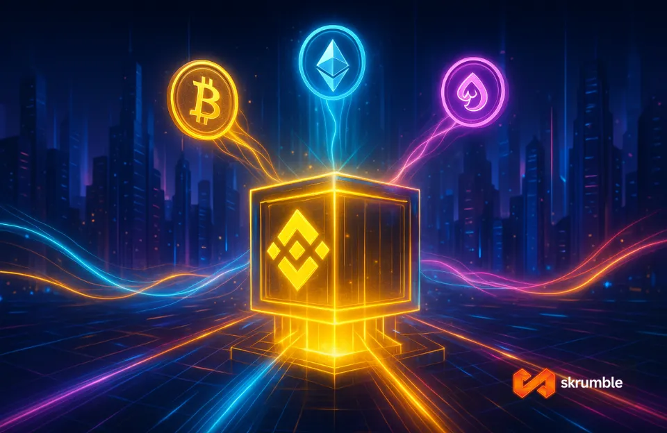 Binance staking interface with Simple Earn, BNB Vault, SOL Staking, and Yield Arena options for how to stake on Binance in 2026