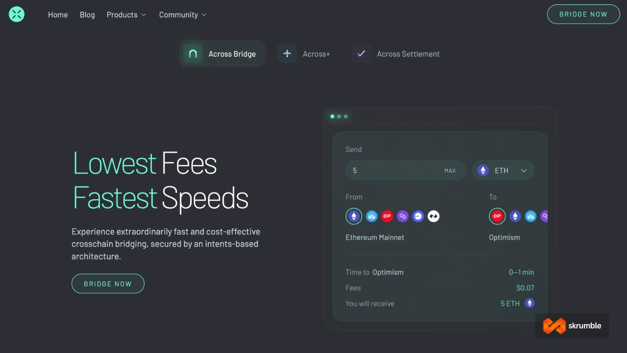 Across protocol homepage