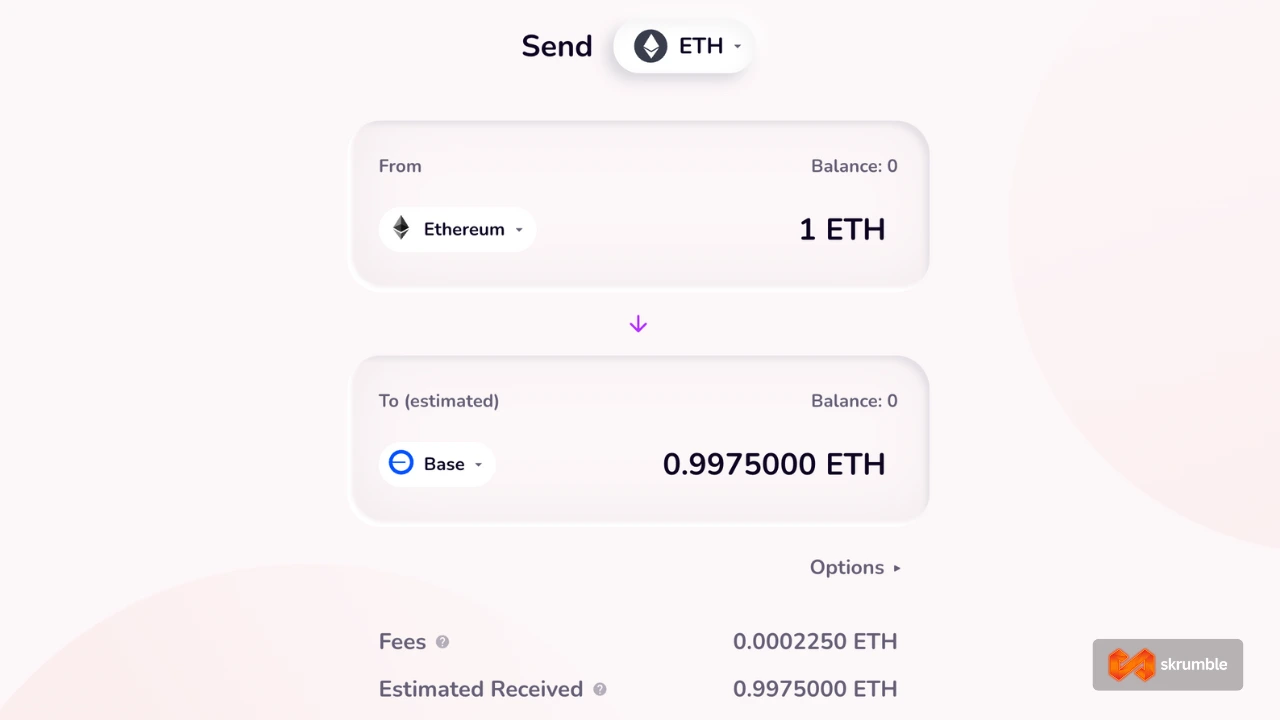 transaction and fees test on Hop Protocol